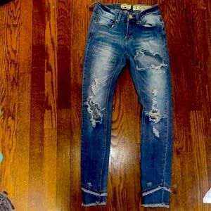 blue ripped jeans, wore a few times.